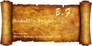 Bodnár Frida névjegykártya